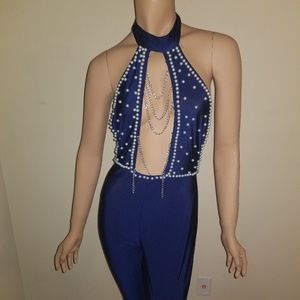 Blue jumpsuit